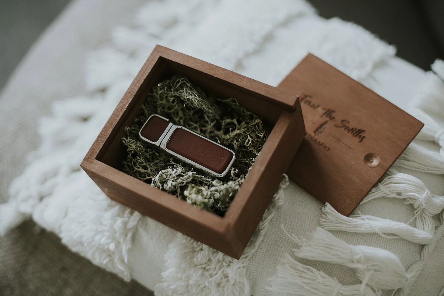 wooden USB box