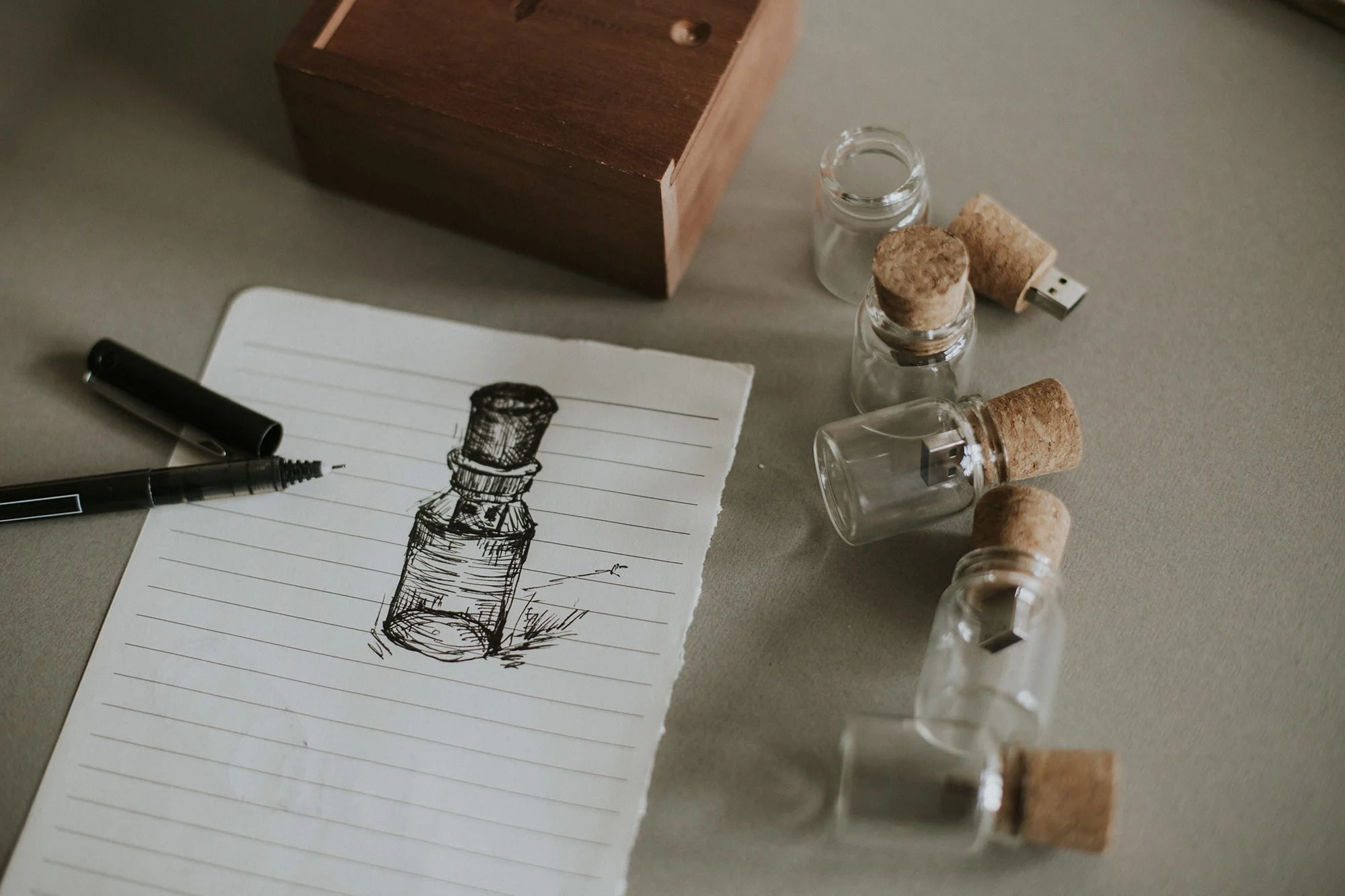 glass bottle memory stick