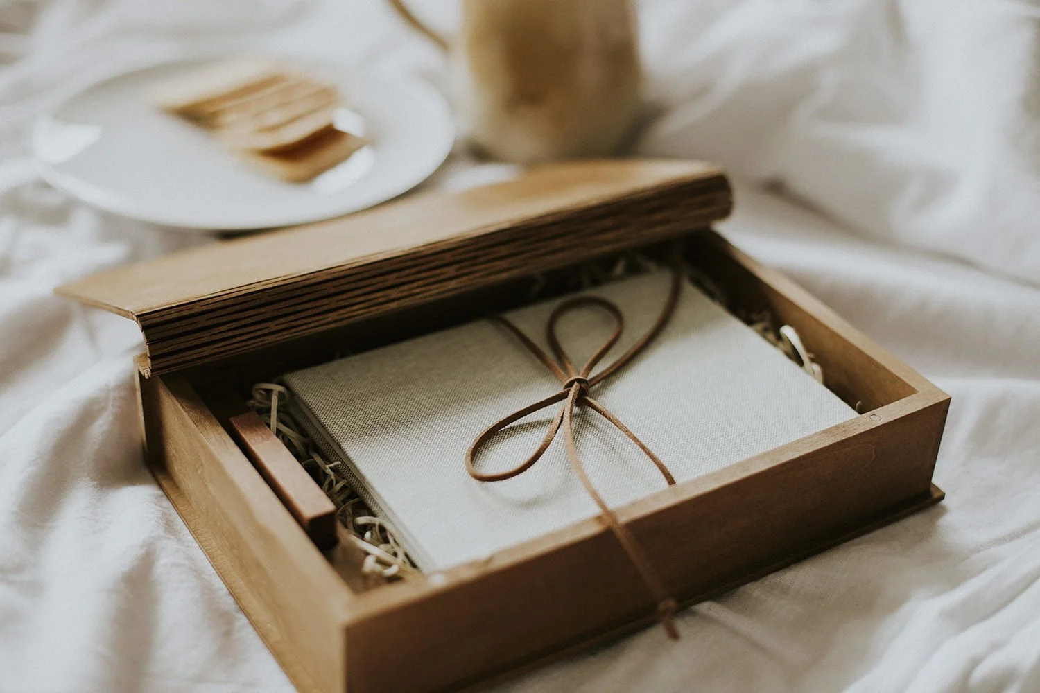 book shaped wooden box