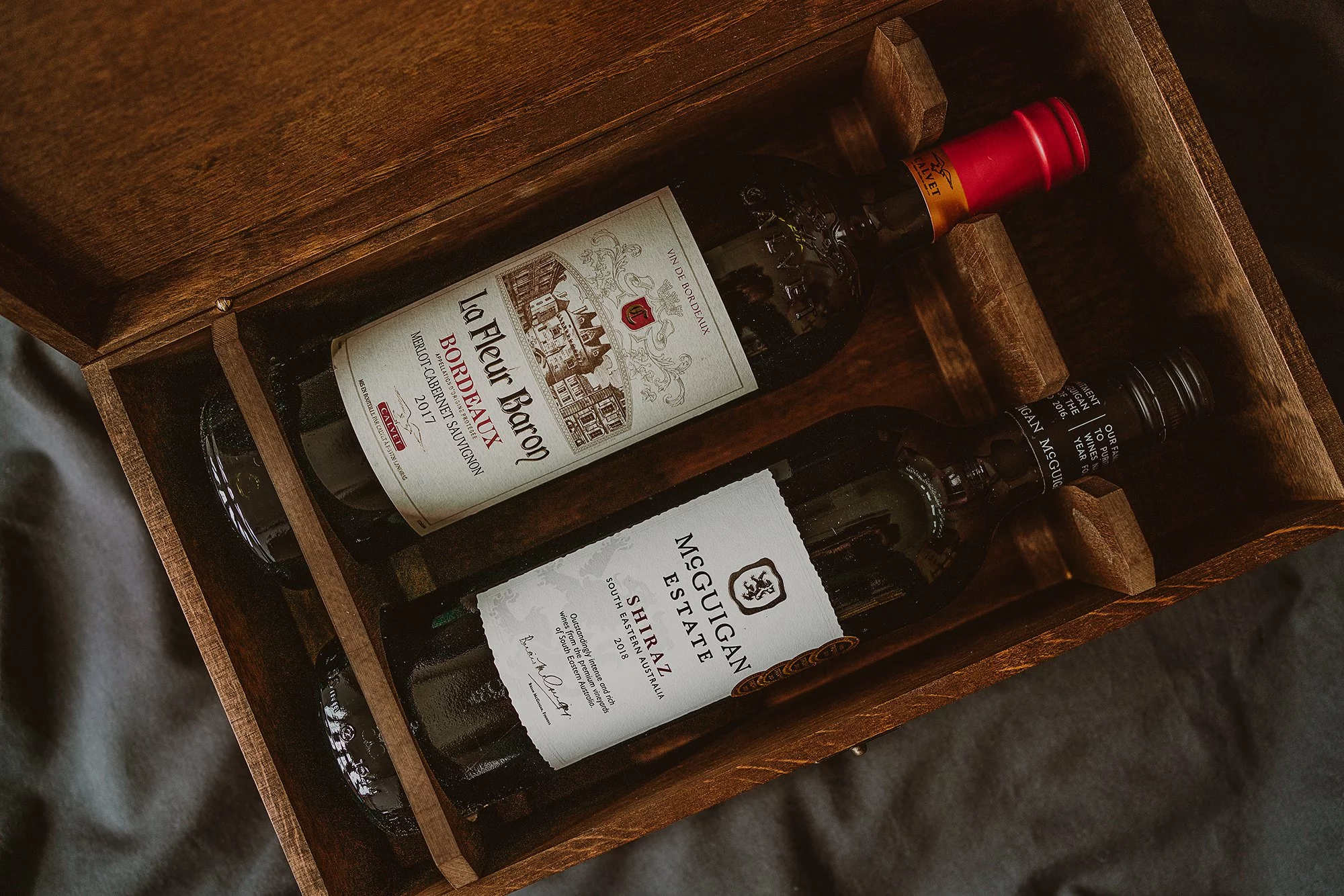 two bottle wine box