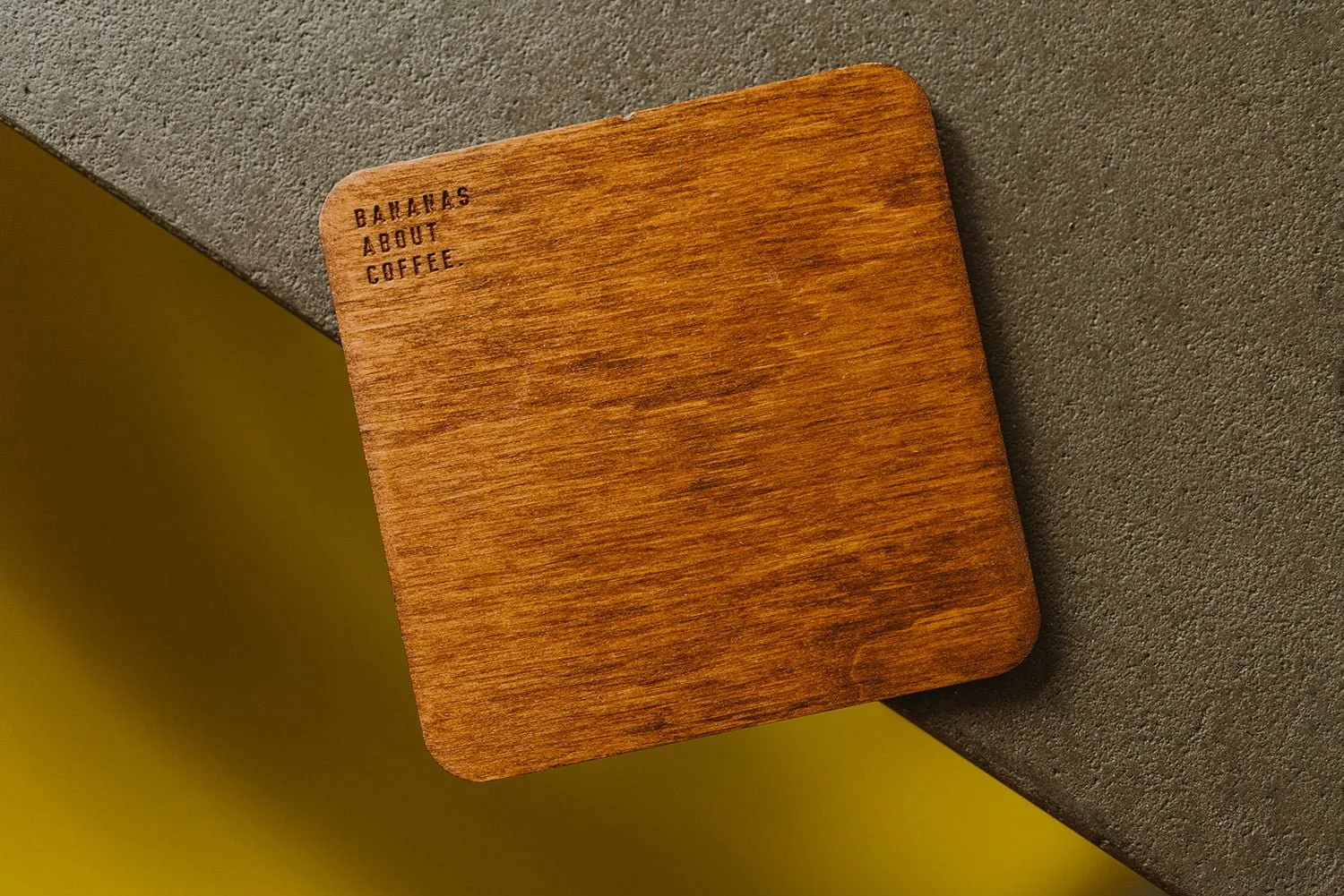 wooden coffee coasters