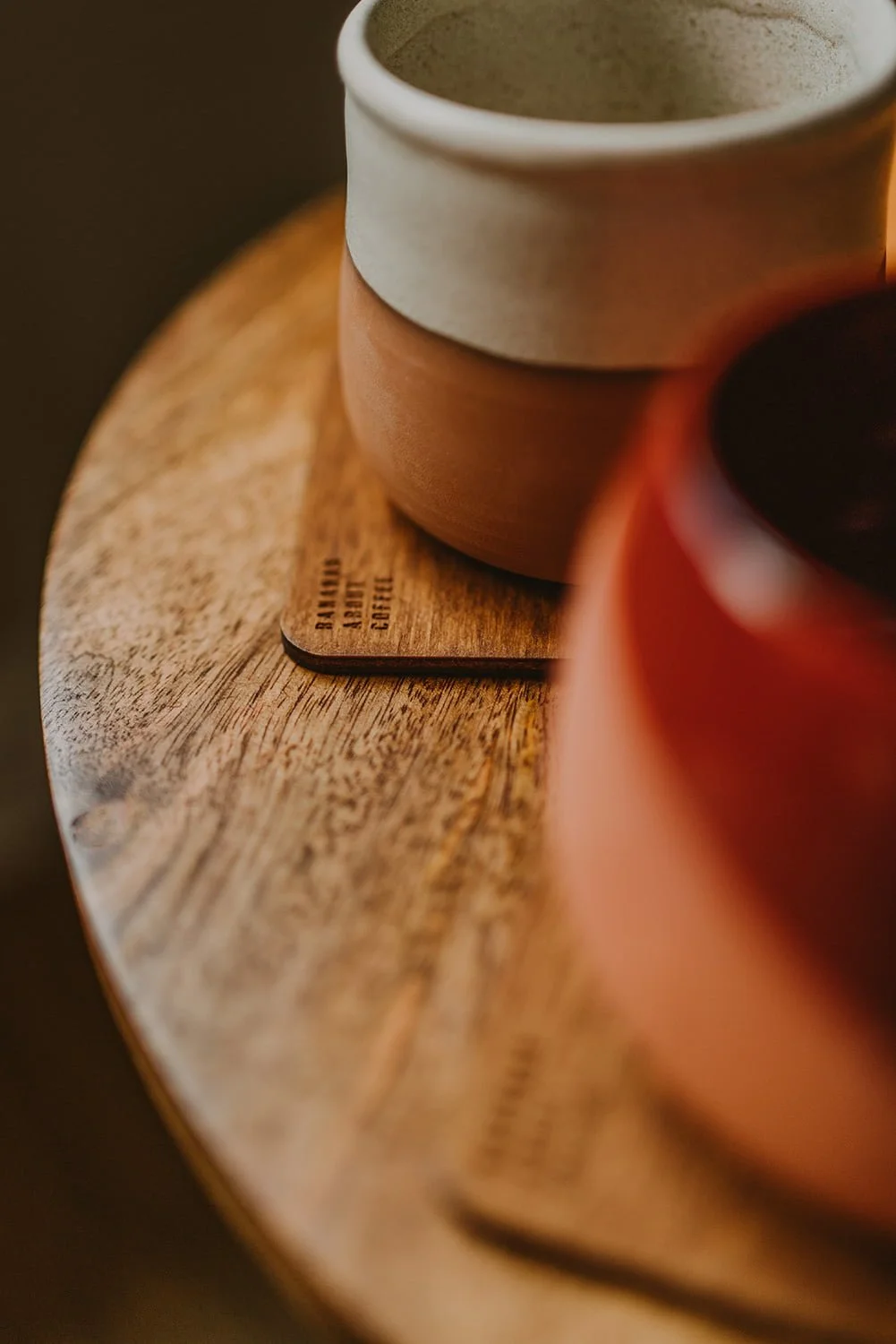 wooden coffee coasters