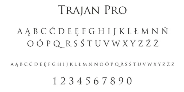 font 1 trajan pro 29