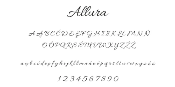 font 2 allura 31