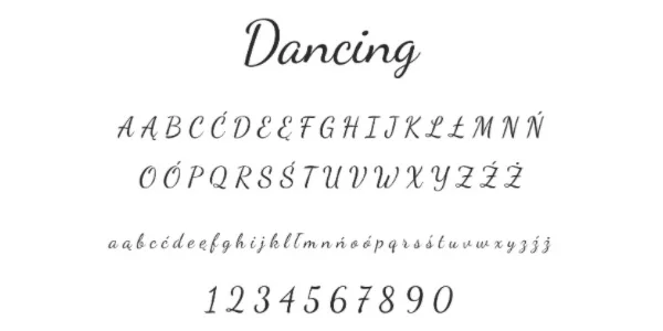 font 5 dancing 35